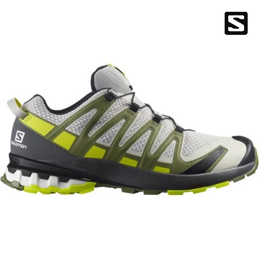 Sapatilhas Trail Running Salomon Xa Pro 3d V8 Masculino Branco Verde Oliva | PT N82431